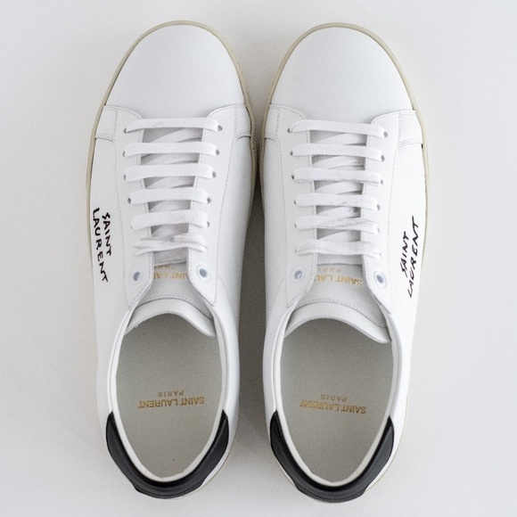 Saint Laurent Court Classic Sl/06 Embroidered Mens Sneakers New Auth US 11 EU 44 - Picture 7 of 14
